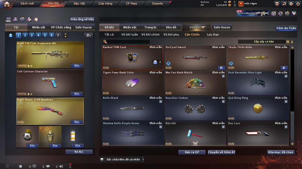 shop acc cf uy tin gia re
